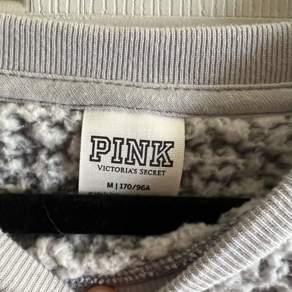 PINK Victoria's Secret Sherpa Crew Sweatshirt - Picture 2 of 5